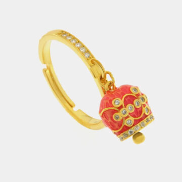Anello in argento 925 con campanella