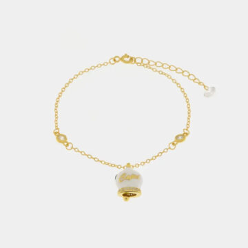 Bracciale in argento 925 con campanella