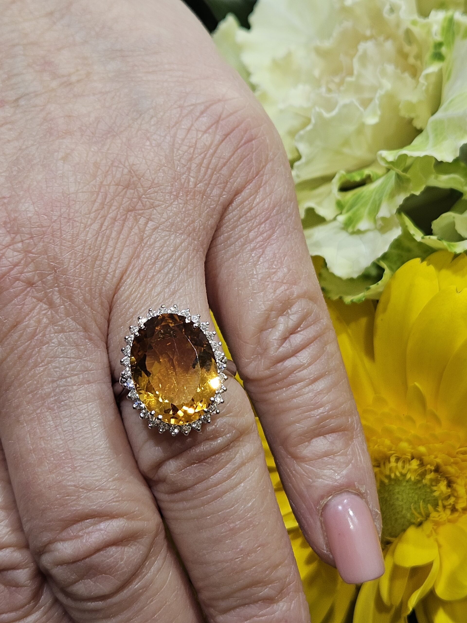Anello Citrino e Diamanti - immagine 2