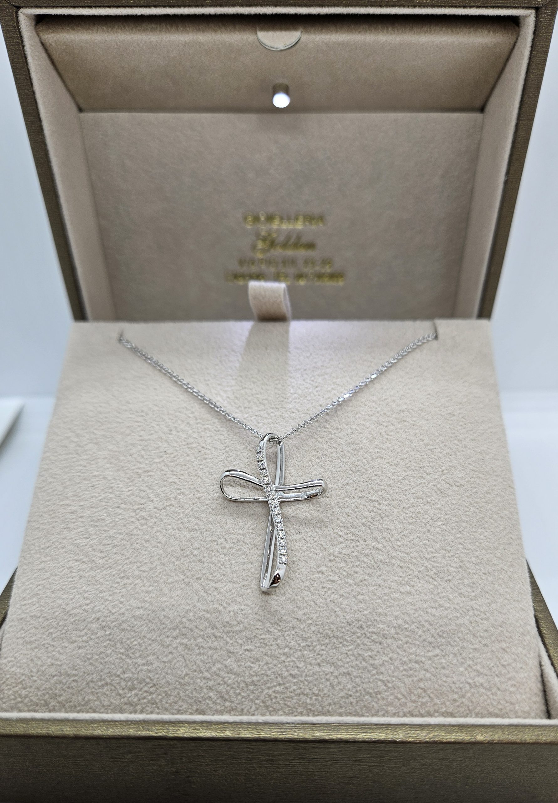 Croce in oro bianco 18kt con Diamanti - immagine 2