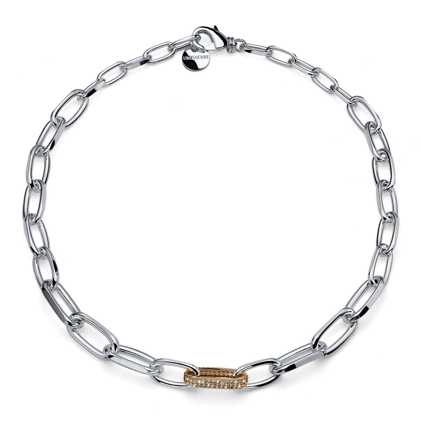 Collana in bronzo bicolore Unoaerre