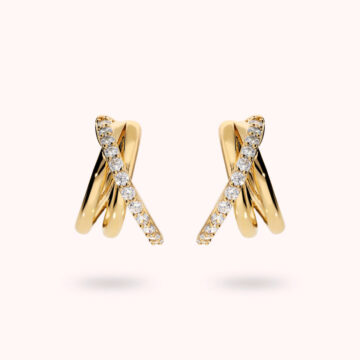 Orecchini intreccio con zirconi Bronzallure