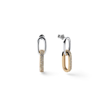Orecchini a catena con zirconi Unoaerre