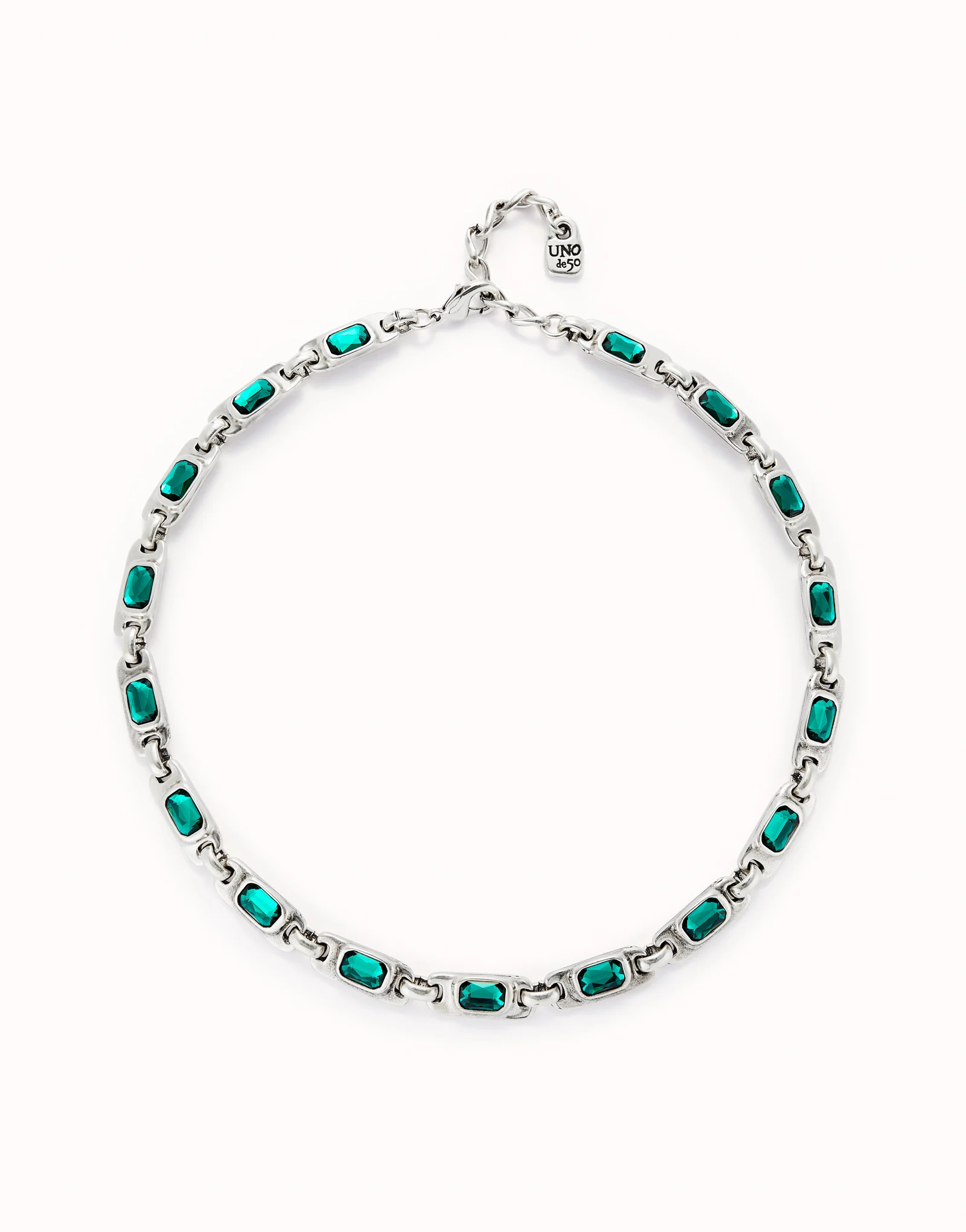 Collana con cristallo verdi