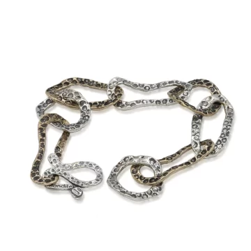 Bracciale maglie martellate