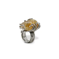 Anello griffes citrino