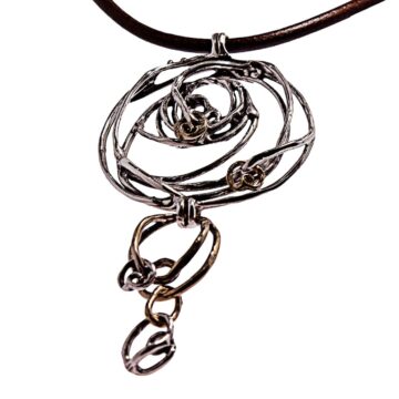 Pendente argento e bronzo