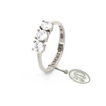 Anello Trilogy argento Unoaerre
