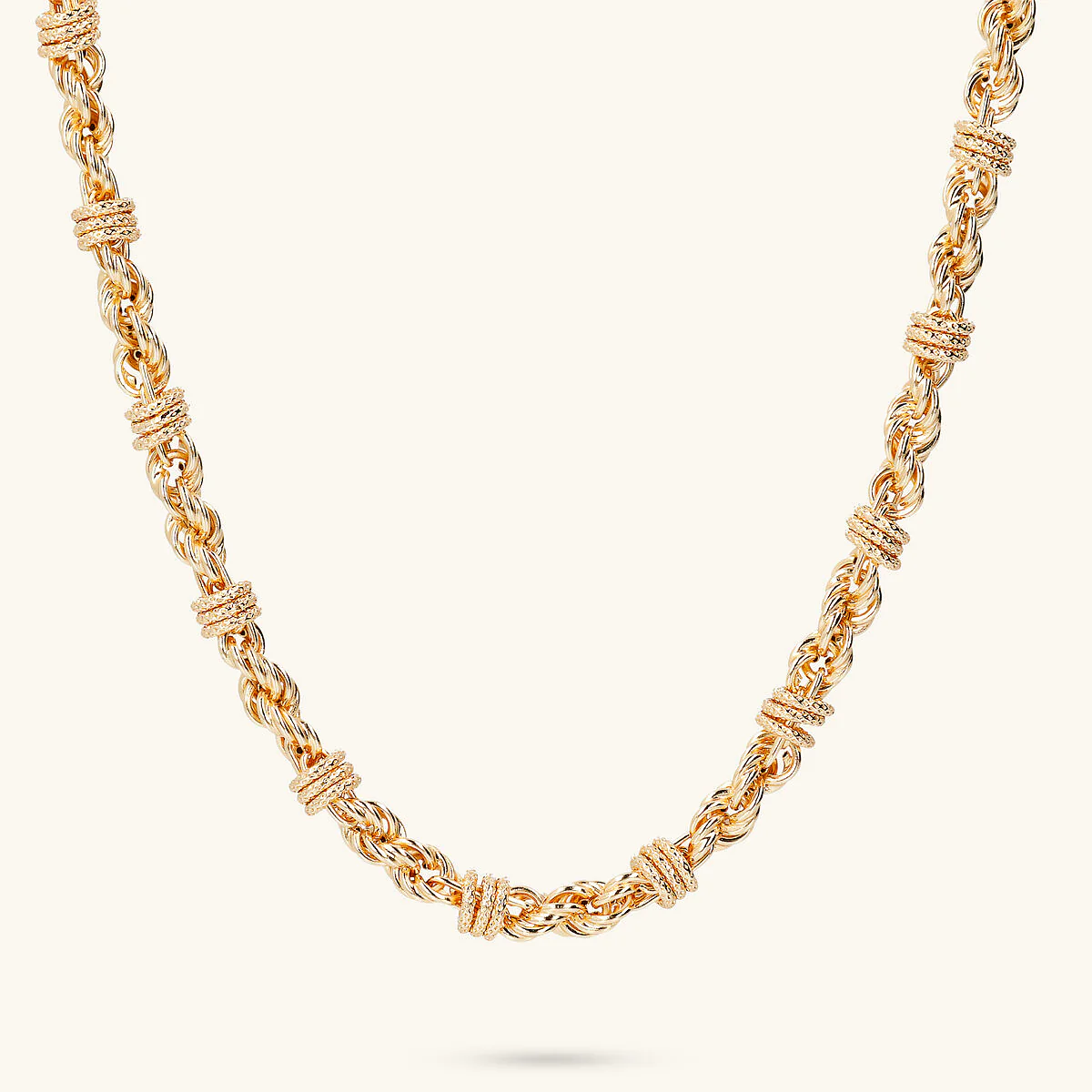 Collana corda e rondelle