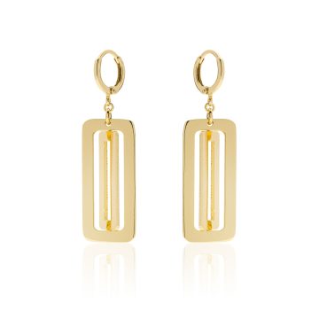 Orecchini rettangolari dinamica Unoaerre