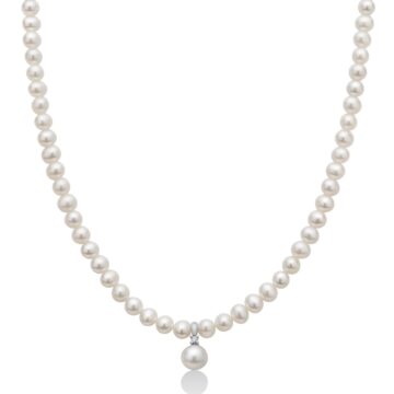 Collana Perle Diamanti Oro 18kt