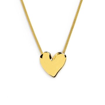 Collana con cuore irregolare centrale