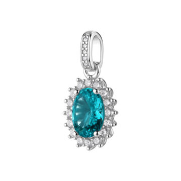 Charm Argento Fancy - Aqua Green - FAG01