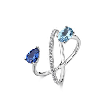 Anello Argento Fancy - Freedom Blue - FFB134