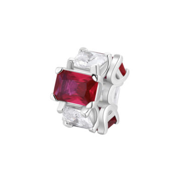 Charm Argento Fancy - Passion Ruby - FPR02