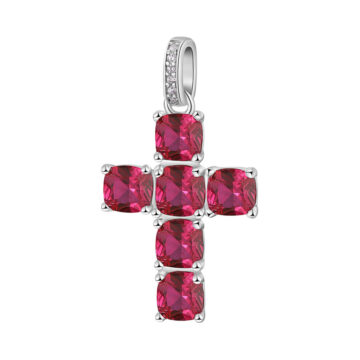 Charm Argento Fancy - Passion Ruby - FPR12