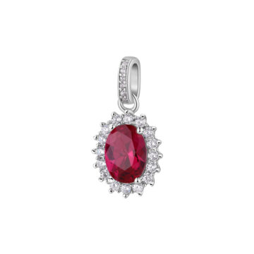 Charm Argento Fancy - Passion Ruby - FPR13