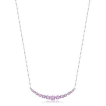 Collana Argento Fancy - Vibrant Pink - FVP116