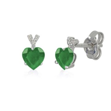 Orecchini con cuori di Smeraldo