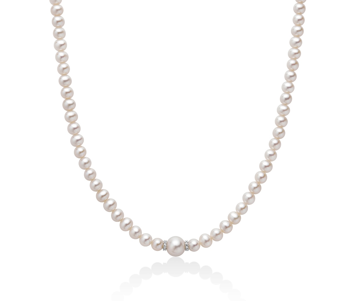 Collana Perle,Diamanti,oro 18kt