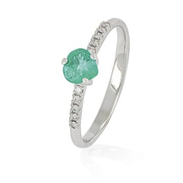 Anello Smeraldo a cuore
