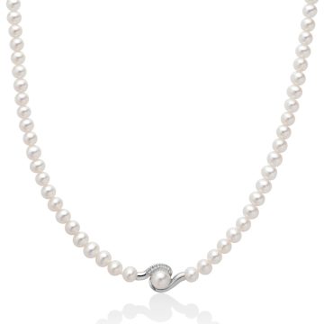 Collana Perle,diamante,oro 18kt