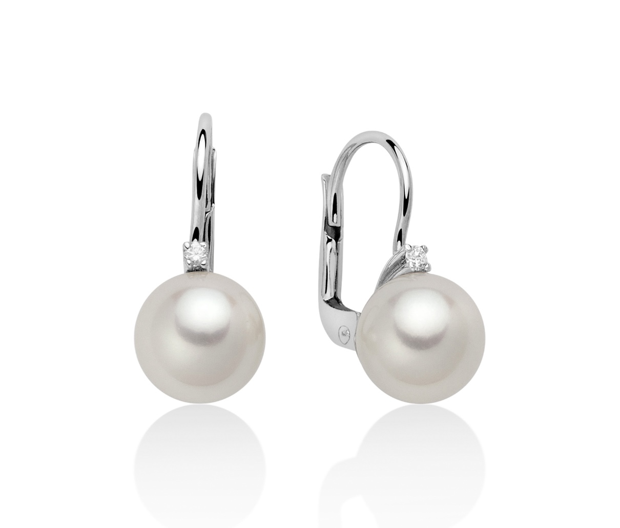 Orecchini oro 18kt perle e diamanti