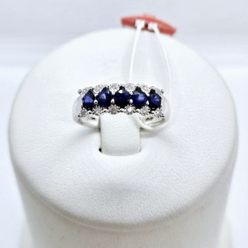 Anello con Zaffiri e Diamanti