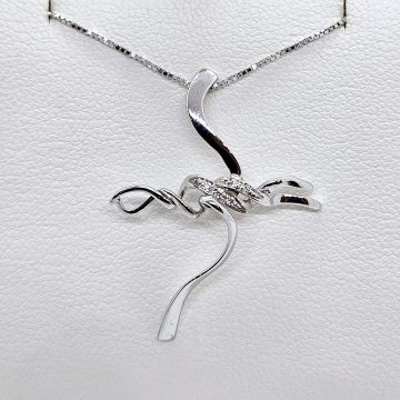 Croce con diamanti oro 18kt