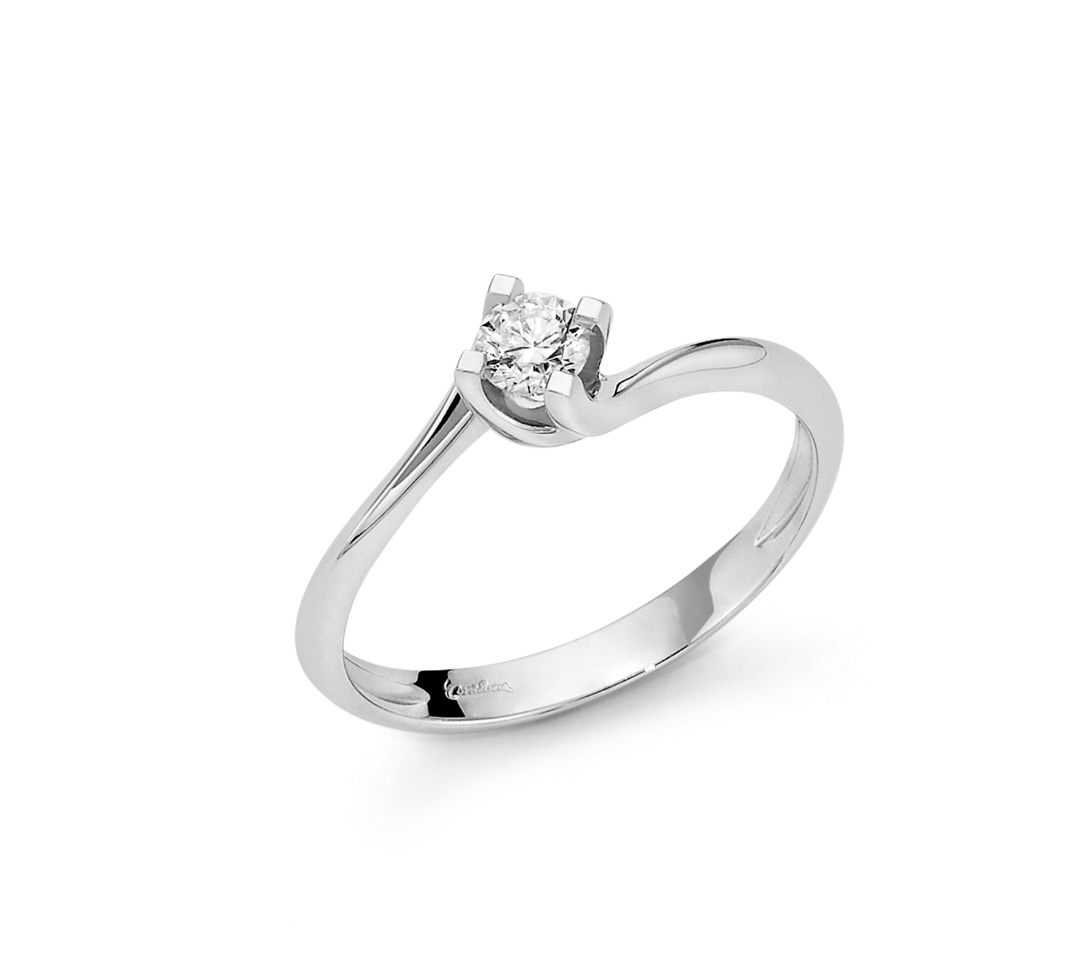 Solitario Diamanti oro 18kt