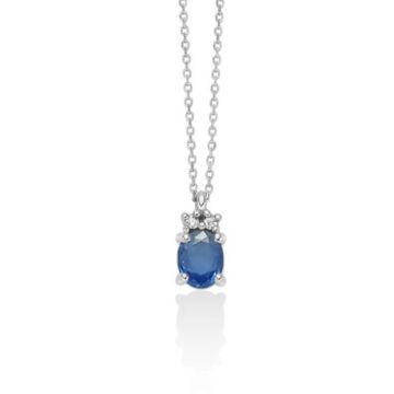 Collier con zaffiro e Diamanti 9kt
