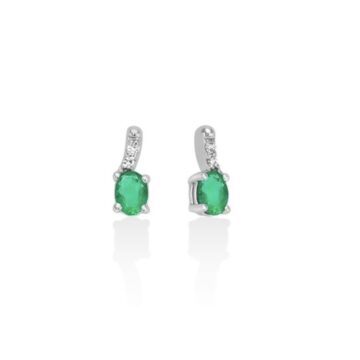 Orecchini con Smeraldi e diamanti 9kt