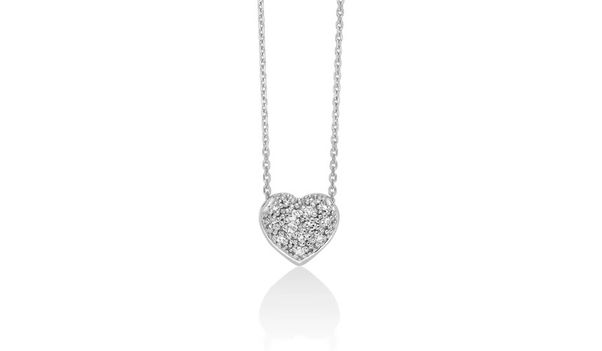 Collana Cuore con diamanti 9kt