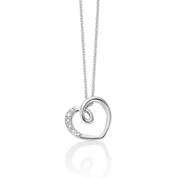 Collana Cuore con diamanti 9kt