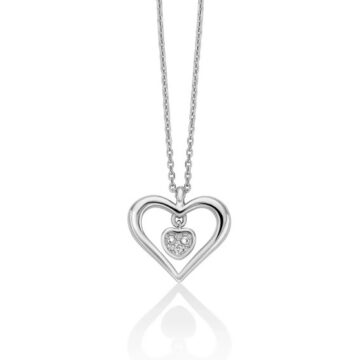 Collana Cuore con diamante 9kt