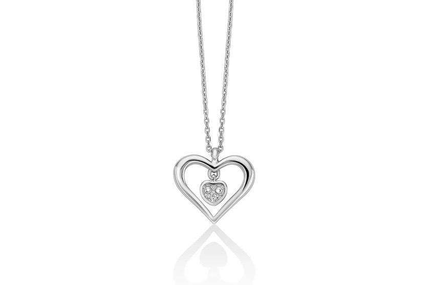 Collana Cuore con diamante 9kt