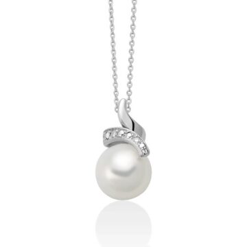 Collana Miluna perla e diamanti 9kt