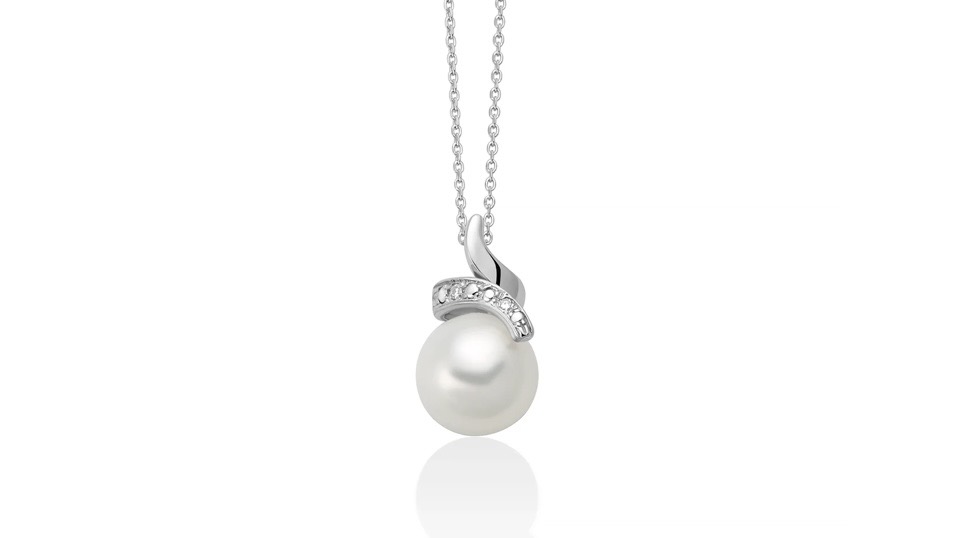 Collana Miluna perla e diamanti 9kt