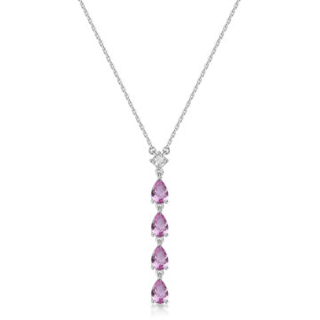 Collana Argento Fancy - Vibrant Pink - FVP112