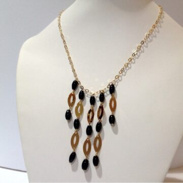 Collana in oro ed onice